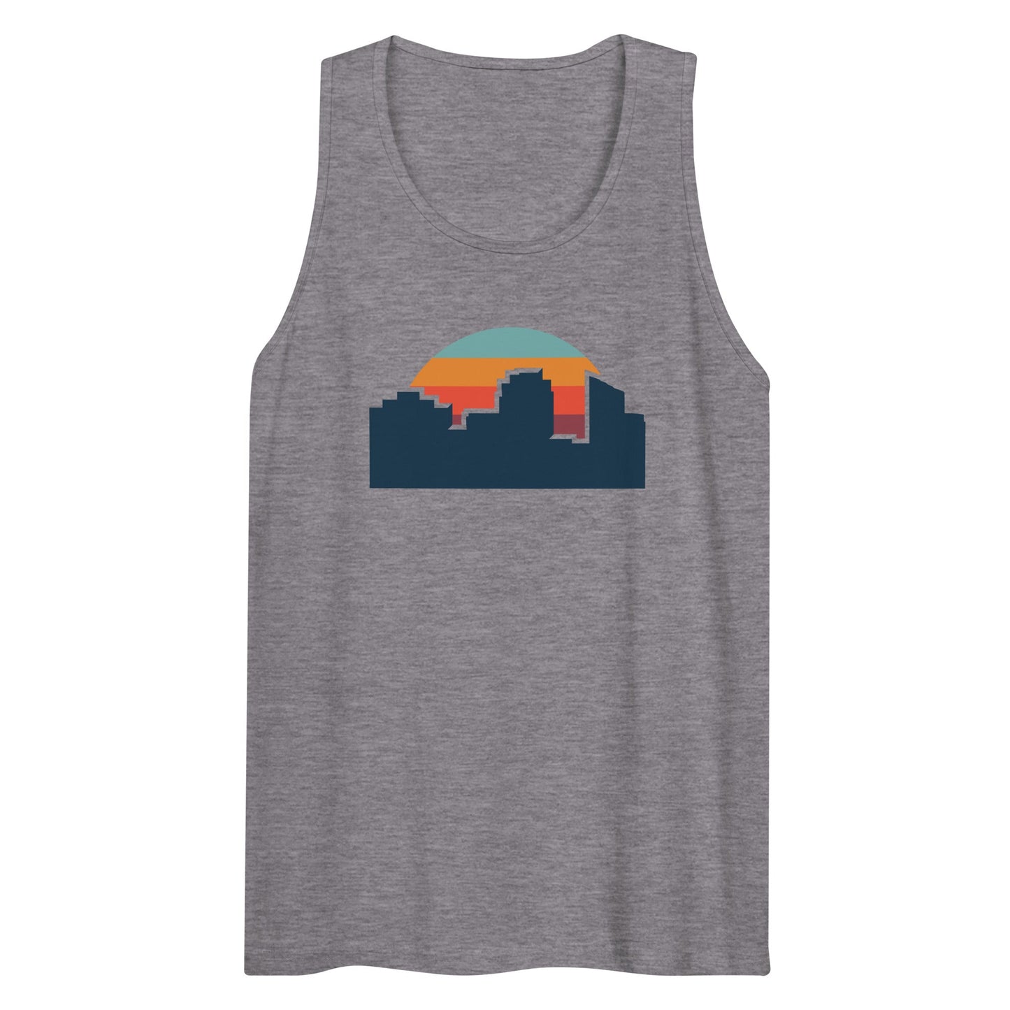 80's Sunset Skyline Thick Tank