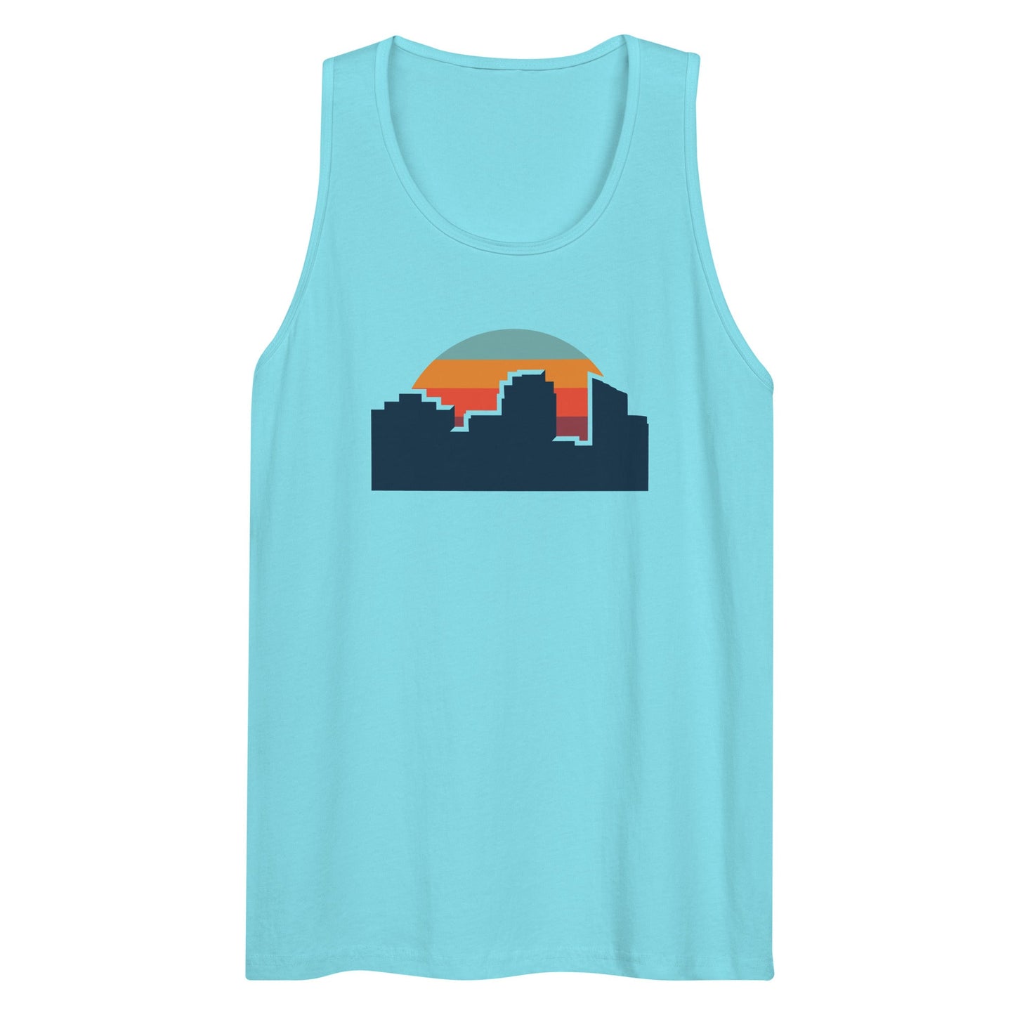 80's Sunset Skyline Thick Tank