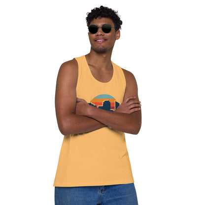 80's Sunset Skyline Thick Tank