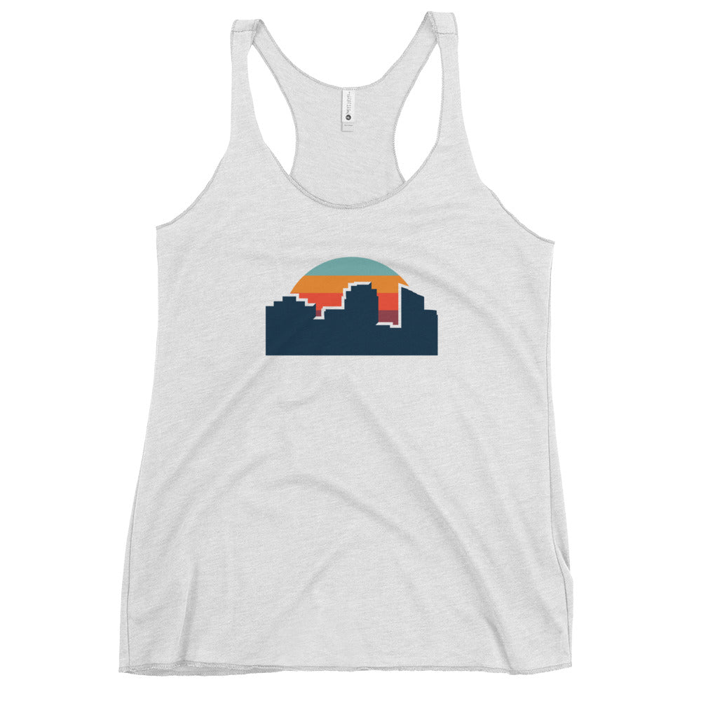 80's Sunset Skyline Thin Tank