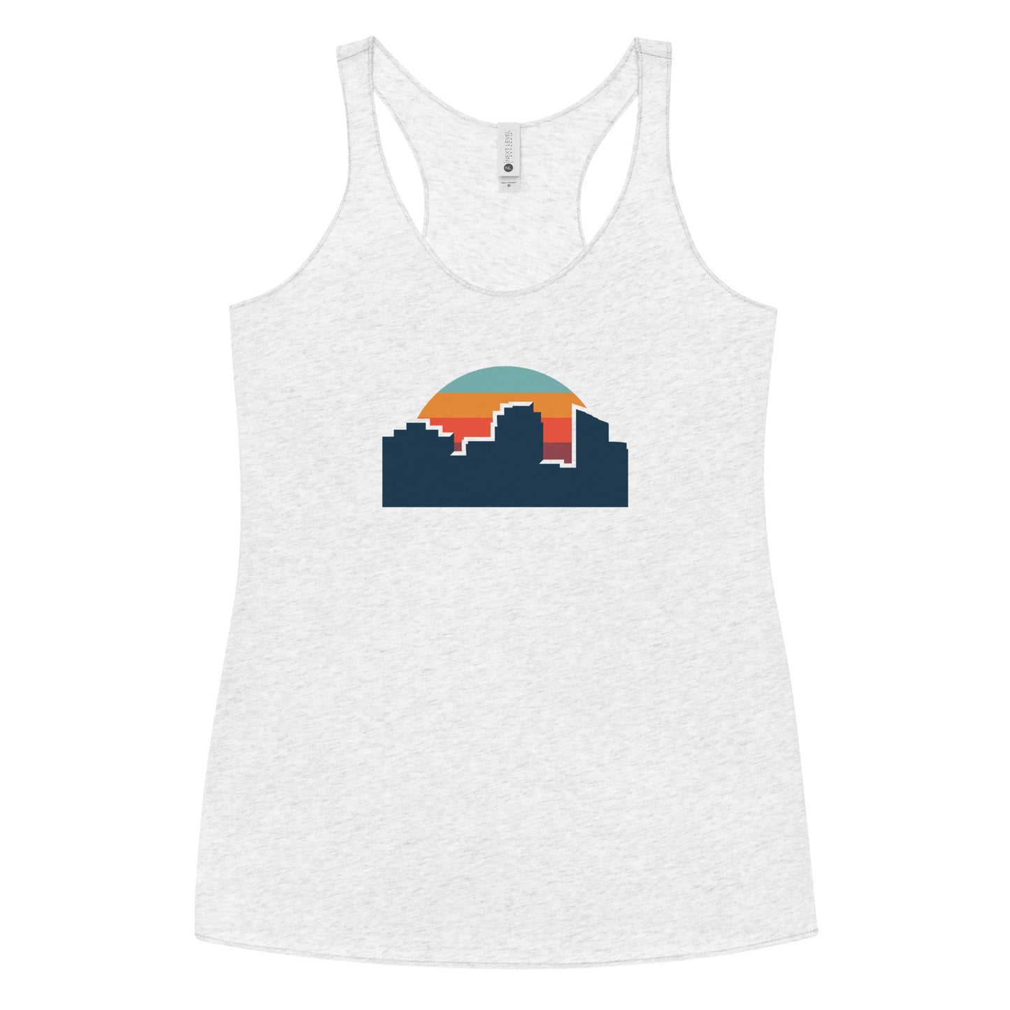 80's Sunset Skyline Thin Tank