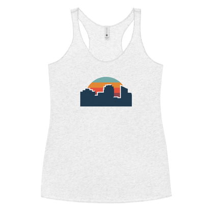 80's Sunset Skyline Thin Tank