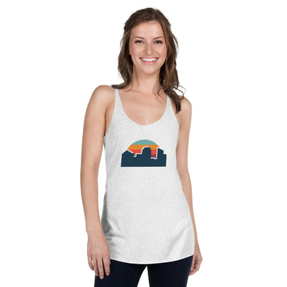 80's Sunset Skyline Thin Tank