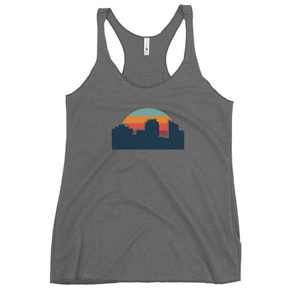 80's Sunset Skyline Thin Tank