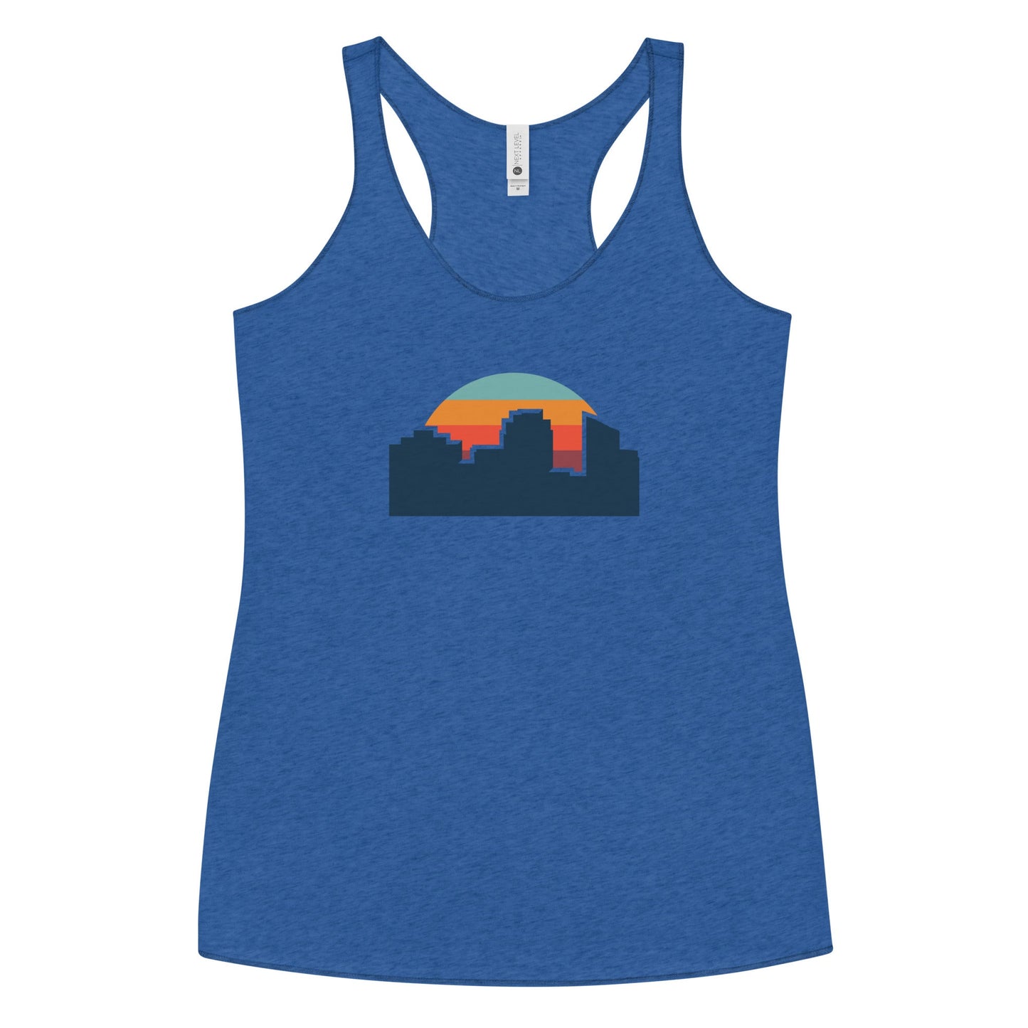 80's Sunset Skyline Thin Tank