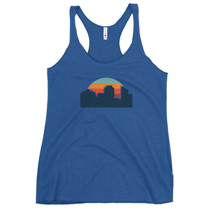 80's Sunset Skyline Thin Tank