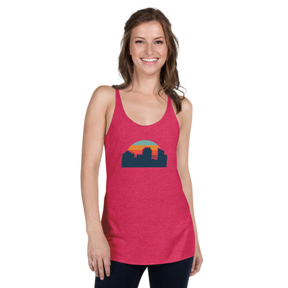 80's Sunset Skyline Thin Tank